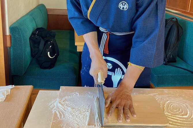 Japanese Noodle Making Class - Kneading, Stretching, Cutting: Shaping Noodles with Instructor Help