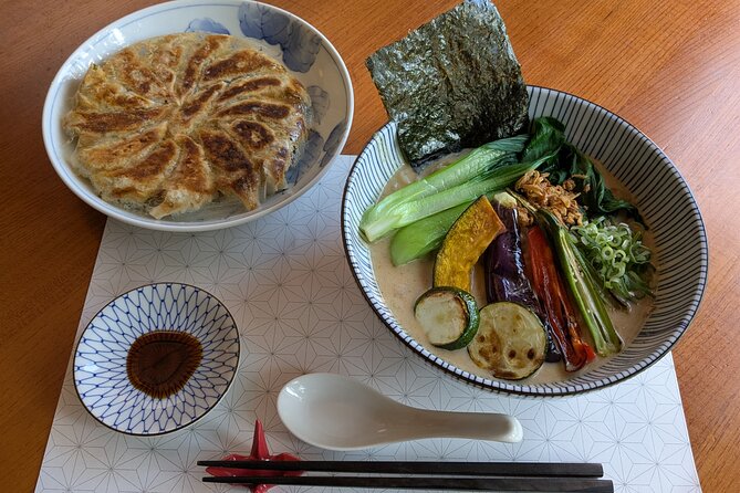 Ramen Making from Scratch with Tokyo Mom(Vegan Option Available) - The hands-on flow: ramen noodles, broth, then gyoza